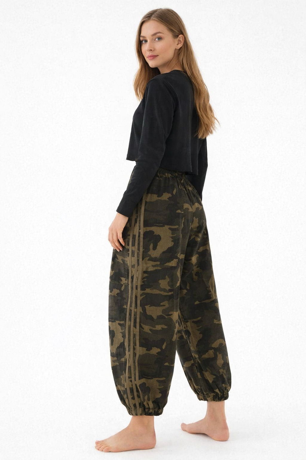Camo Drawstring Pants