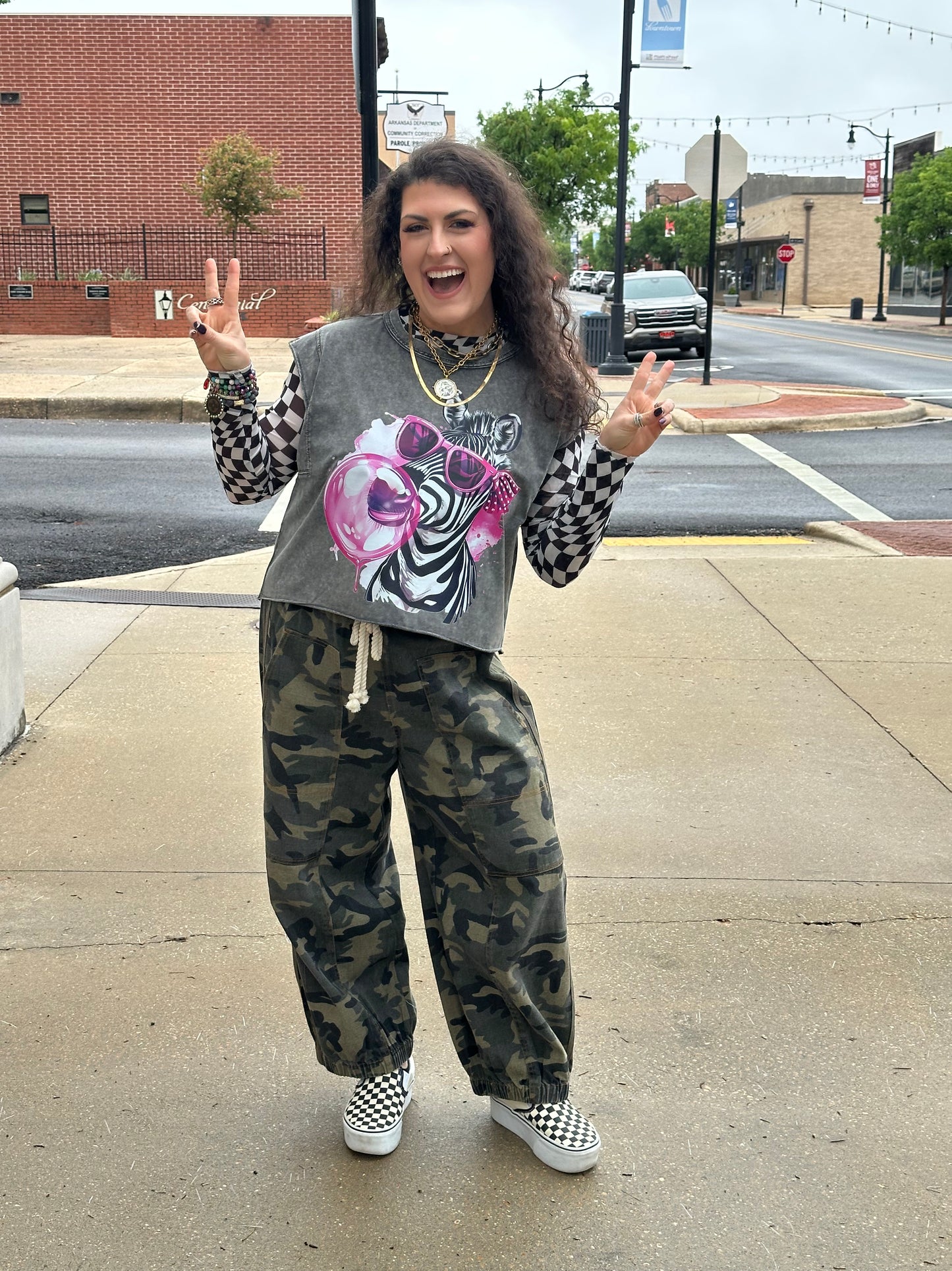 Bubblegum Baddie Zebra Tee