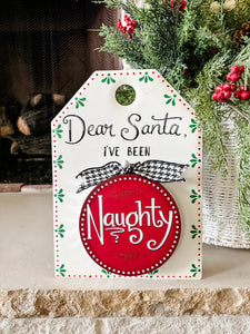 "Dear Santa" Sign & Reversible Charm