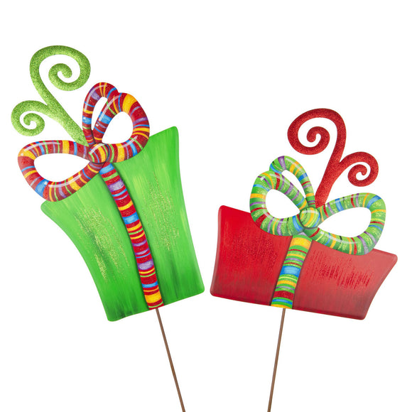 Merry & Bright Gift Boxes Yard (Set of 2)