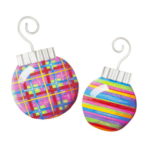 Merry & Bright Ball Ornaments (SOLD INDIVIDUALLY)
