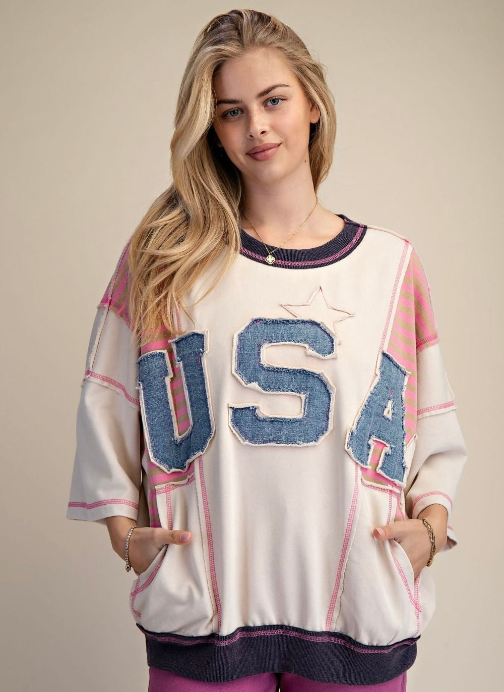 USA Vintage Patch Pullover