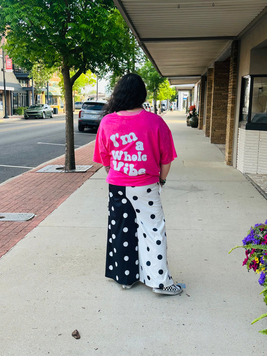 Two Sides Half & Half Cropped Pants