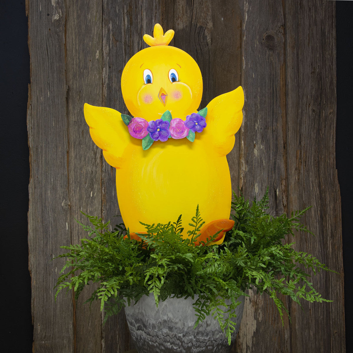 Chick with Pansy Collar