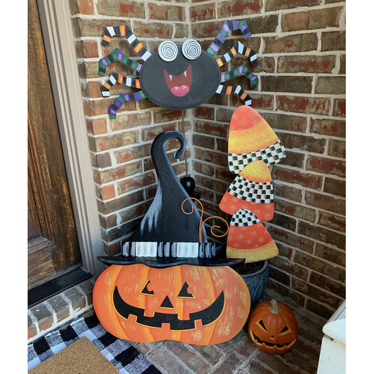 Jack O Lantern with Witch Hat