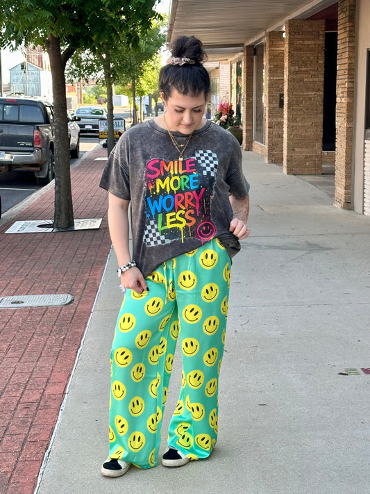 Happy Place Seafoam Wide Leg Pants