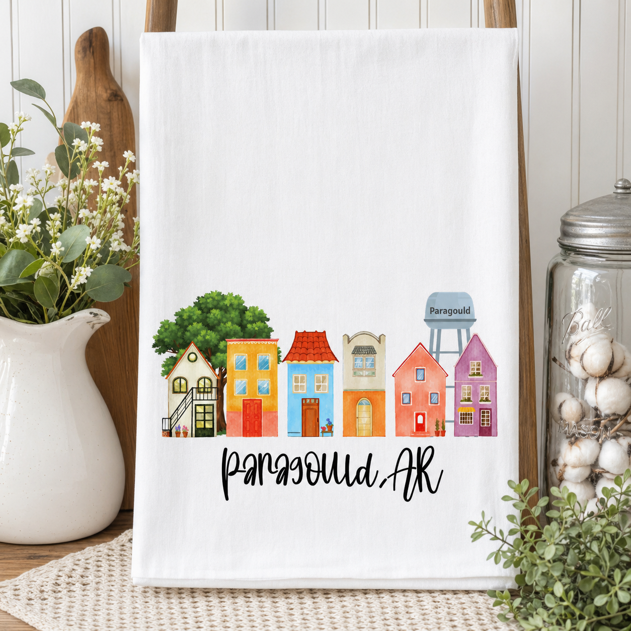 Friendly City Charm Tea Towel