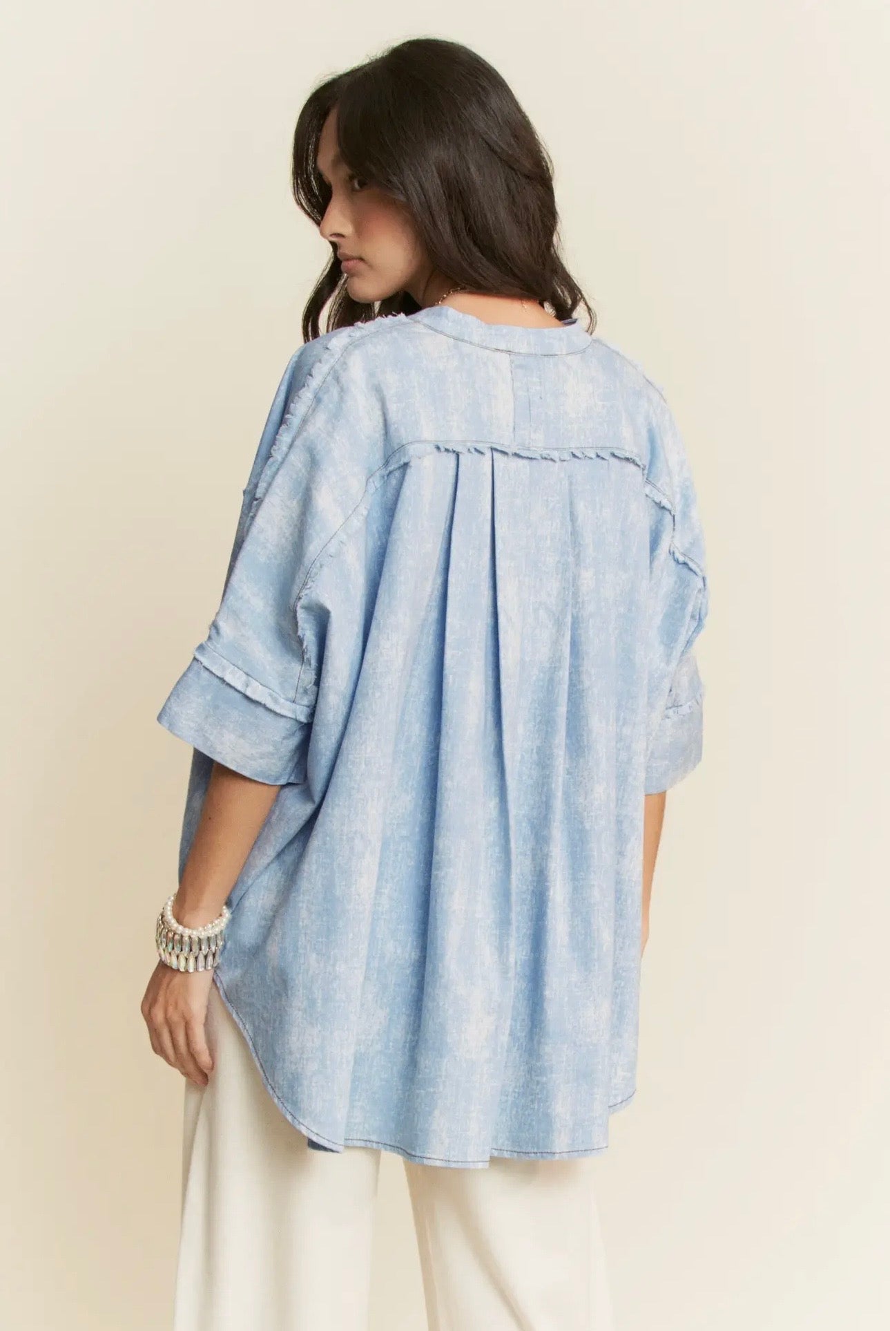 Coastal Breeze Chambray Top