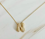 Crystal Bubble Initial Necklace