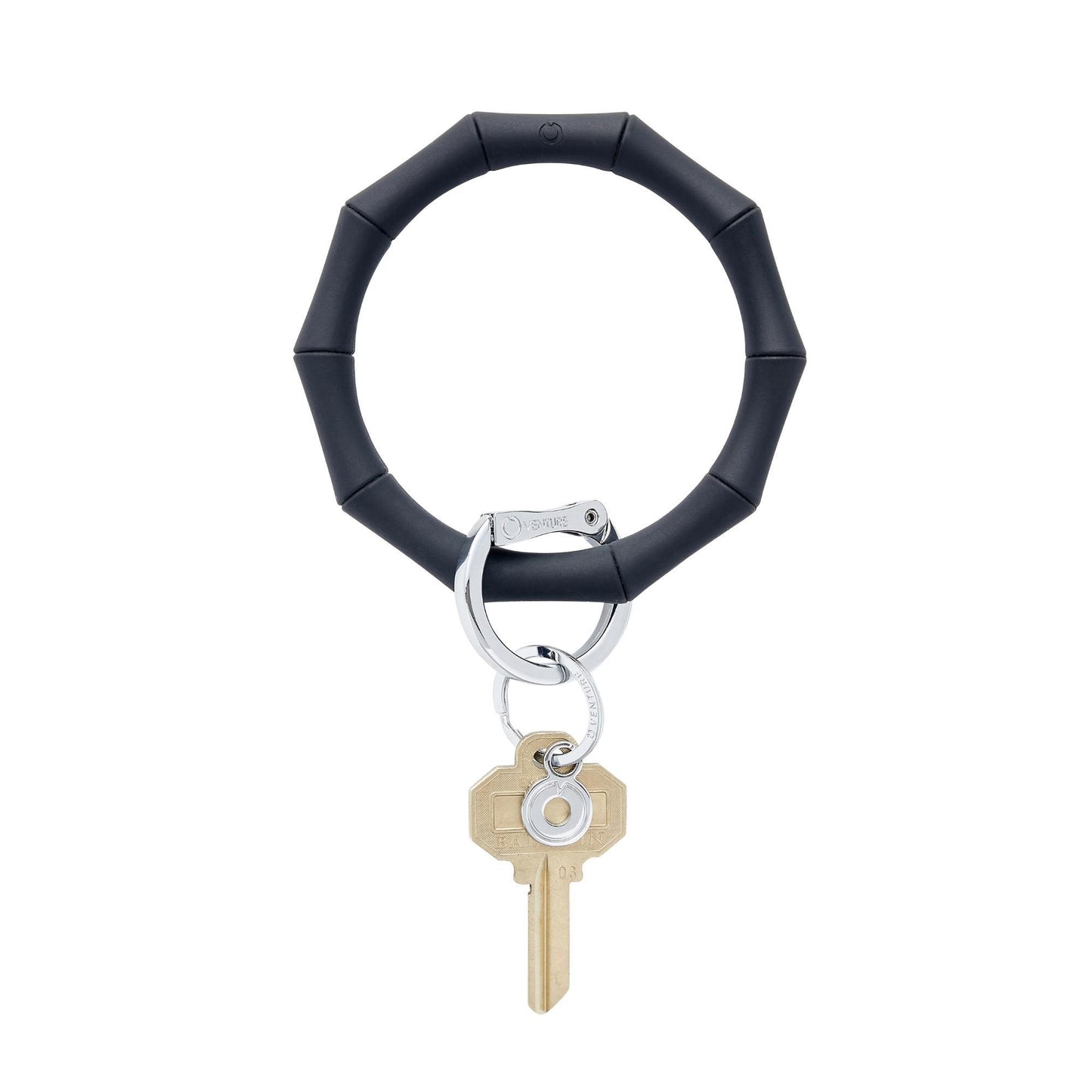 OVENTURE Silicone Big O Key Ring-Back in Black Bamboo