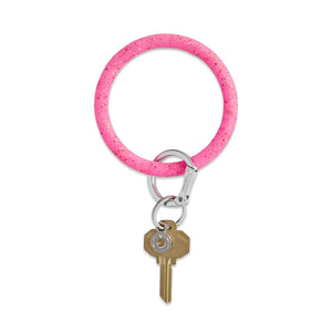 OVENTURE Silicone Big O Key Ring-Tickled Pink Confetti