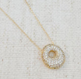 Crystal Bubble Initial Necklace