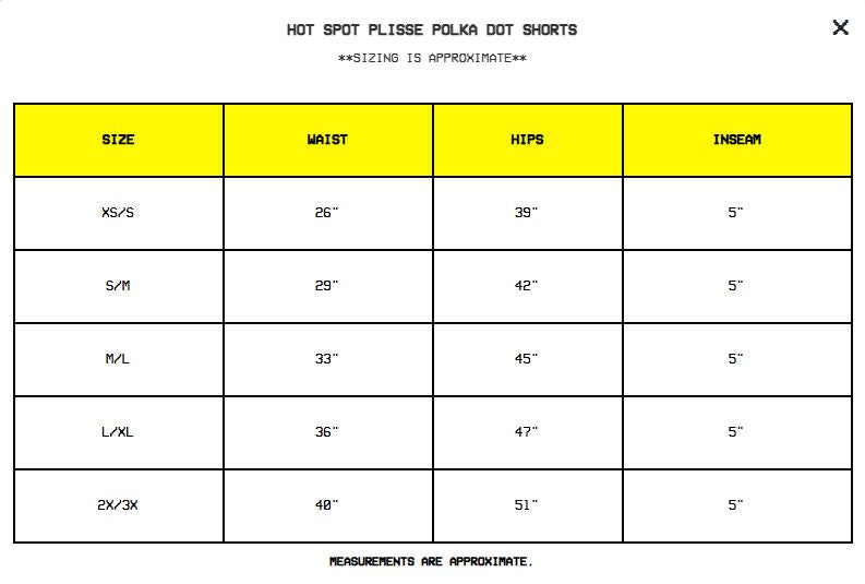 Hot Spot Plisse Polka Dot Shorts