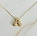 Crystal Bubble Initial Necklace
