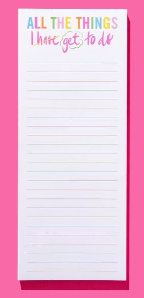 List Pad W/Magnet - "All the Things I Get To Do" -100 Sheets