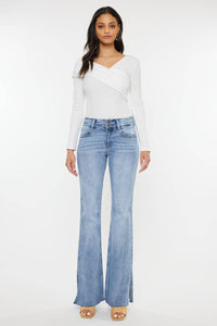 KanCan MID RISE DOUBLE WAIST BAND FLARE JEANS