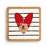 Red Heart Cork Base Trivet