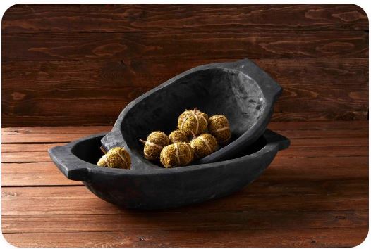 BLACK OVAL DOUGH BOWL SET