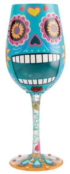 Calavera Sugar Skull Glass