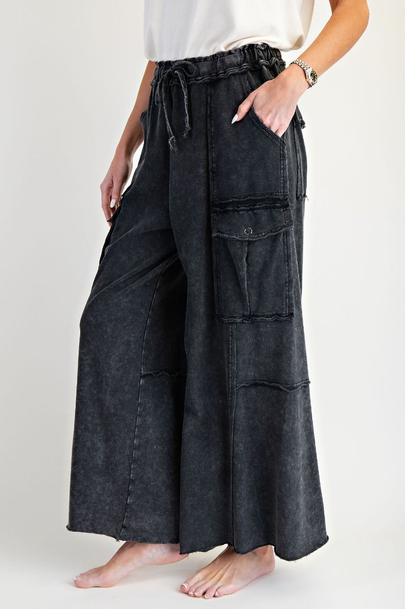 Our Fave Wide Leg Terry Cargo Pants