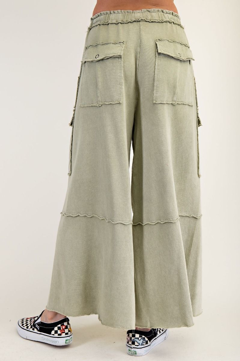 Our Fave Wide Leg Terry Cargo Pants