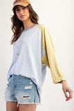 COLOR MIX RAYON COTTON KNIT TUNIC
