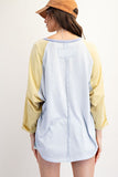 COLOR MIX RAYON COTTON KNIT TUNIC