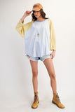 COLOR MIX RAYON COTTON KNIT TUNIC