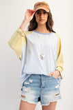 COLOR MIX RAYON COTTON KNIT TUNIC