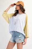 COLOR MIX RAYON COTTON KNIT TUNIC