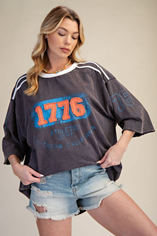 GRAPHIC 1776 WASHED TOP