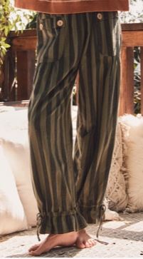 Wild Child Stripe Pants - Curvy