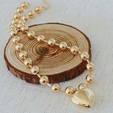 Ball Chain Heart Pendant Necklace