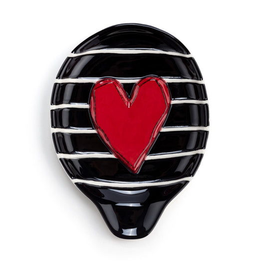 Red Heart and Black Spoon Rest