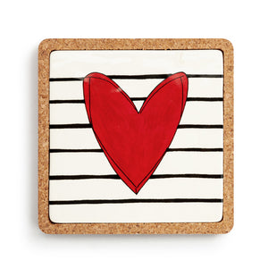 Red Heart Cork Base Trivet