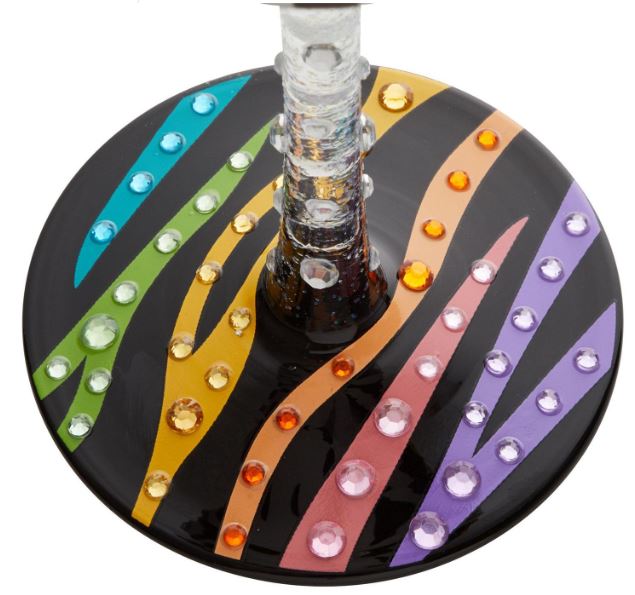 Love Your Stripes Wine Glass
