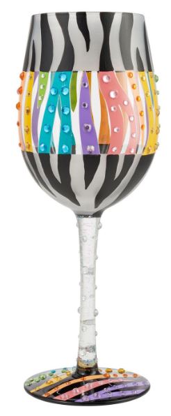 Love Your Stripes Wine Glass