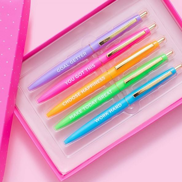 Motivational Pen Set - Asst Colors