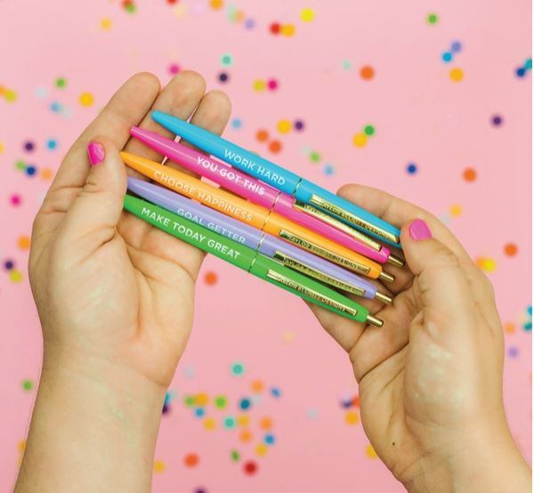 Motivational Pen Set - Asst Colors