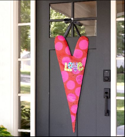 Love Heart Polka Dots Door Hanger