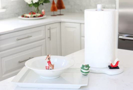 pinstripe melamine paper towel holder