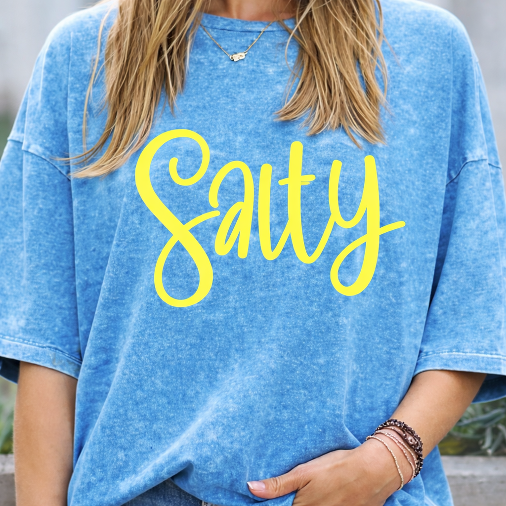 Salty Sun Acid Wash Oversized Tee