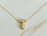 Crystal Bubble Initial Necklace