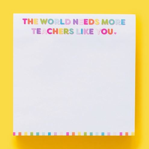 Teacher Appreciation Sticky Notes Pad