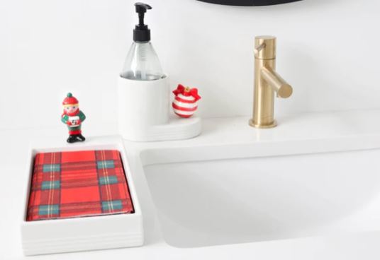 pinstripes melamine guest towel holder