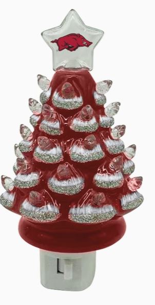 6.5" Arkansas Razorback Xmas Tree Nite Lite