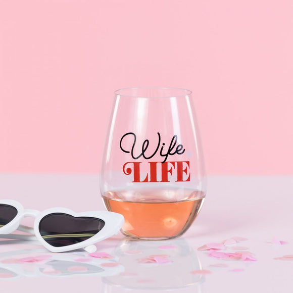 Wife Life Wine Glass