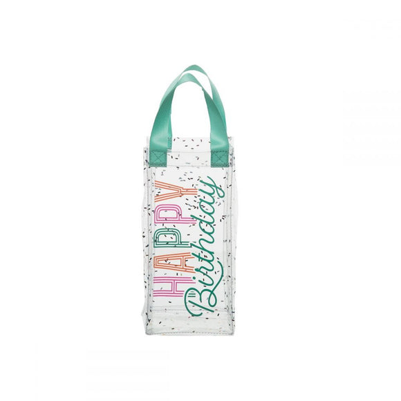 Birthday Sparkle Clear Wine Bag