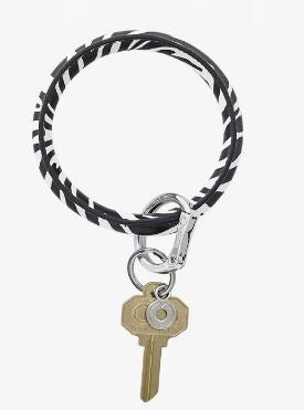 Leather Big O® Key Ring - Zebra