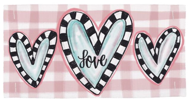 STRIPED HEARTS PILLOW SWAP